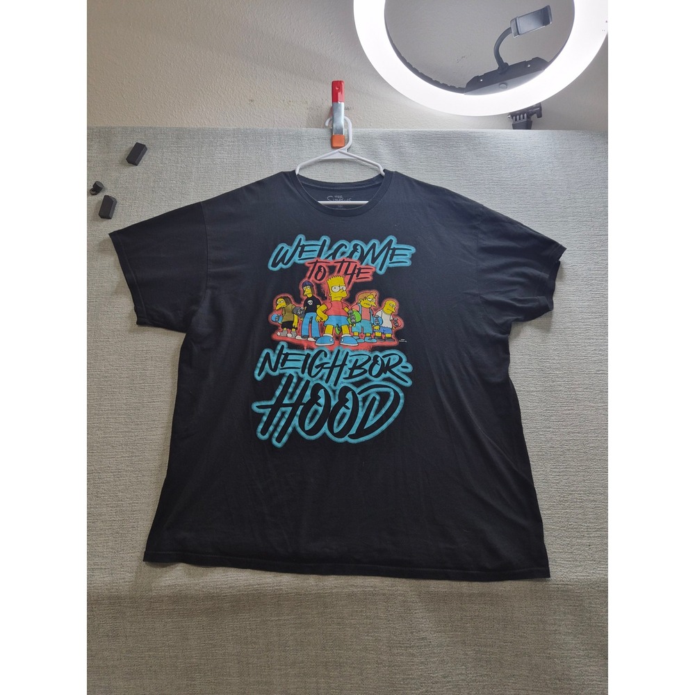 The Simpson Welcome to the Neighborhood T Shirt Mens XL Graphic Print Cotton